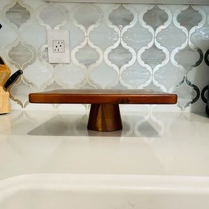 Acacia wood square cake stand 🎂 riser / platform